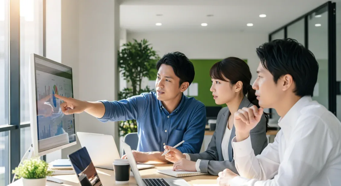 チームで企業課題に取り組み発表するプログラムのイメージ